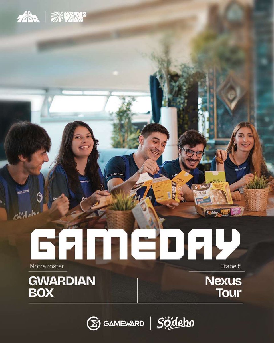 NEXUS TOUR ÉTAPE 5 🔥

C'est déjà le retour du Nexus Tour de l'<a href="/OpenTourFrance/">Le Tour</a> pour la GWARDIAN BOX !

⏰ 13h
📺 Cast par <a href="/GoB_GG/">GW GoB</a> sur Twitch

Tous à fond derrière eux pour les voir briller !

#GWWIN #FaceEverything