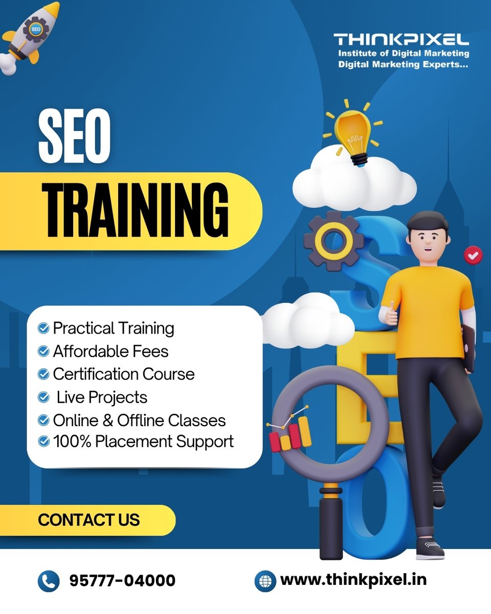 thinkpixelindia's tweet photo. 🚀 Kickstart your career with SEO Training from ThinkPixel!
✅ Practical Training
✅ Live Projects
✅ 100% Placement Support
📲 Call: 95777-04000 | 🌐 https://t.co/PyPNIOJT0y
#SEO #DigitalMarketing #ThinkPixel #OnlineClasses #CareerReady #LearnSEO #MarketingExperts https://t.co/9KXcpBjHwE
