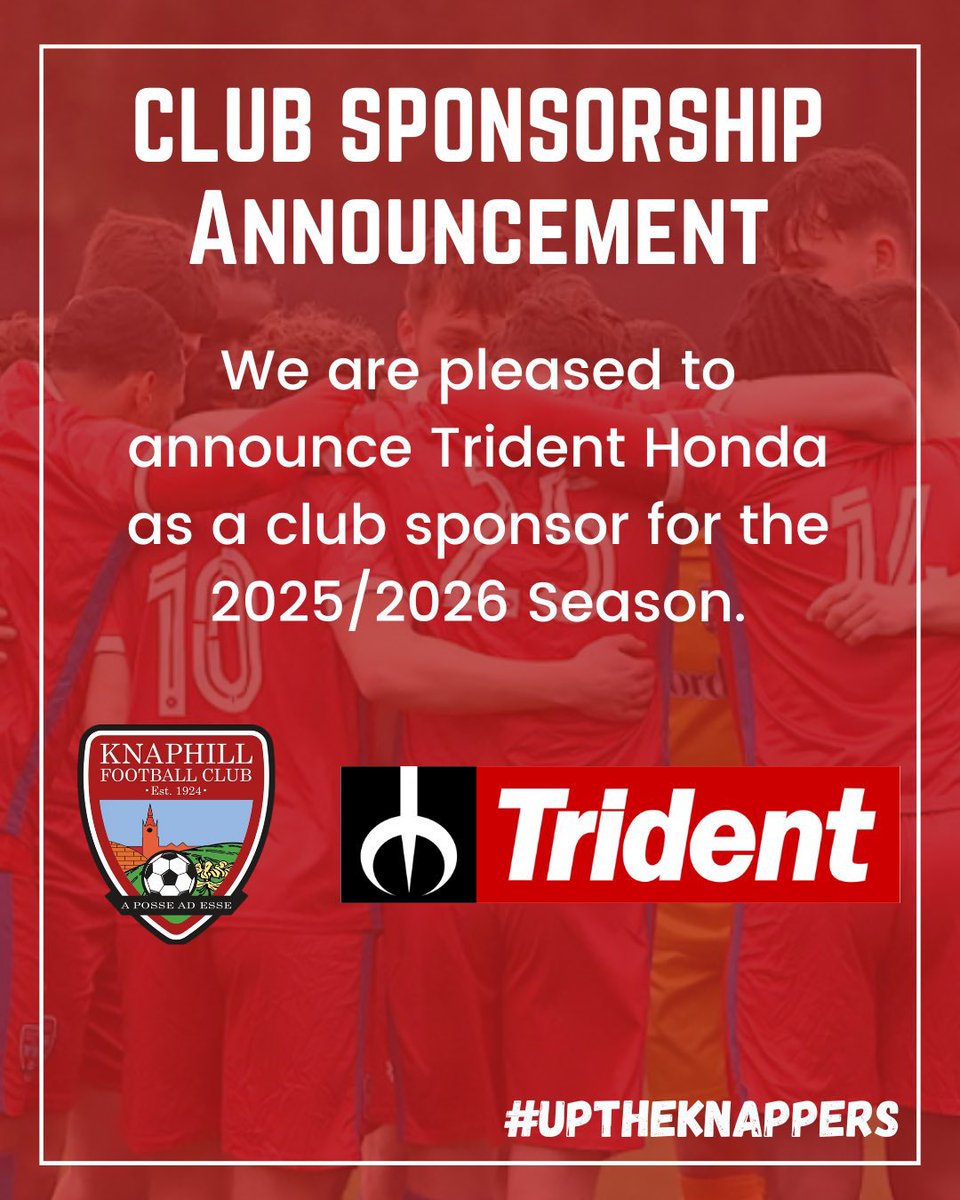 We’re pleased to welcome Trident Honda as a club sponsor for the 2025/26 season.

A well-respected name in the local community, we’re proud to have their support at Knaphill FC 🙌

<a href="/tridentgarages/">Trident Honda</a>
