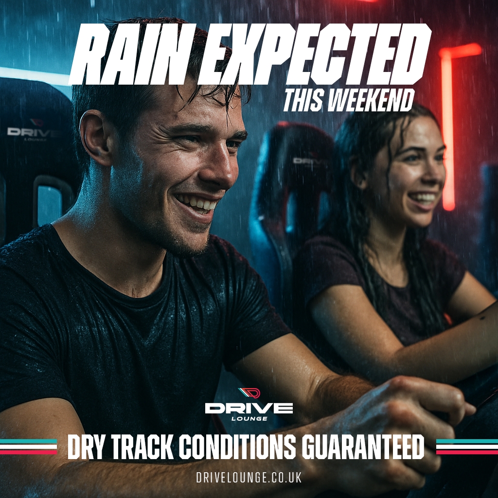 Looking for something awesome to do with friends and family this weekend?

With a mixed bag of weather predicted, why not book yourself a spot on the grid at Drive Lounge!