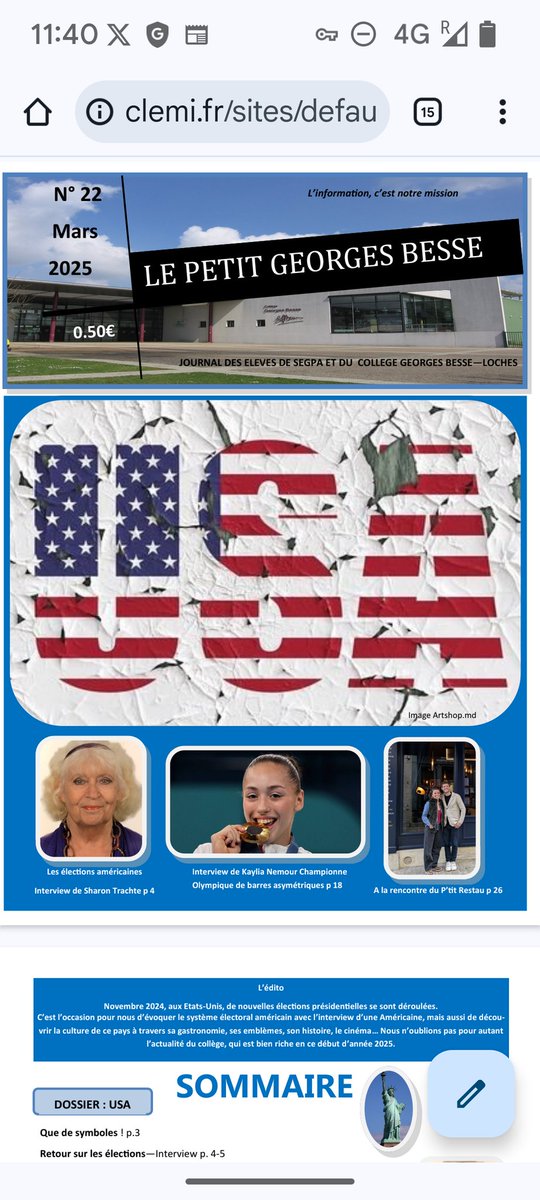 Bravo "Le petit Georges Besse"! 3e prix du concours #mediatiks clemi.fr/actions-educat…
<a href="/Clemi_ot/">EMI_Clemi Orléans-Tours</a> #EducMediasInfos
#Surfons2doc