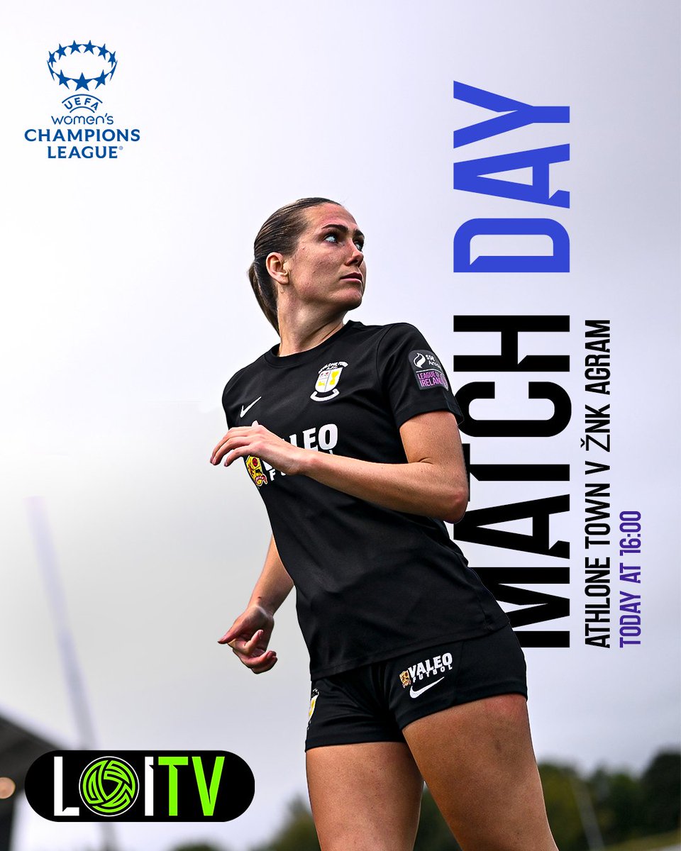 League of Ireland (@leagueofireland) on Twitter photo It's another momentous day ahead at the Athlone Town Stadium as WPD Champions Athlone Town host Croatian Champions Agram.
Secure your ticket for the <a href="/UWCL/">UEFA Women’s Champions League</a> First Qualifying Round Final - athlonetownafc.ie/uwcl/ It's another momentous day ahead at the Athlone Town Stadium as WPD Champions Athlone Town host Croatian Champions Agram.
Secure your ticket for the <a href="/UWCL/">UEFA Women’s Champions League</a> First Qualifying Round Final - athlonetownafc.ie/uwcl/