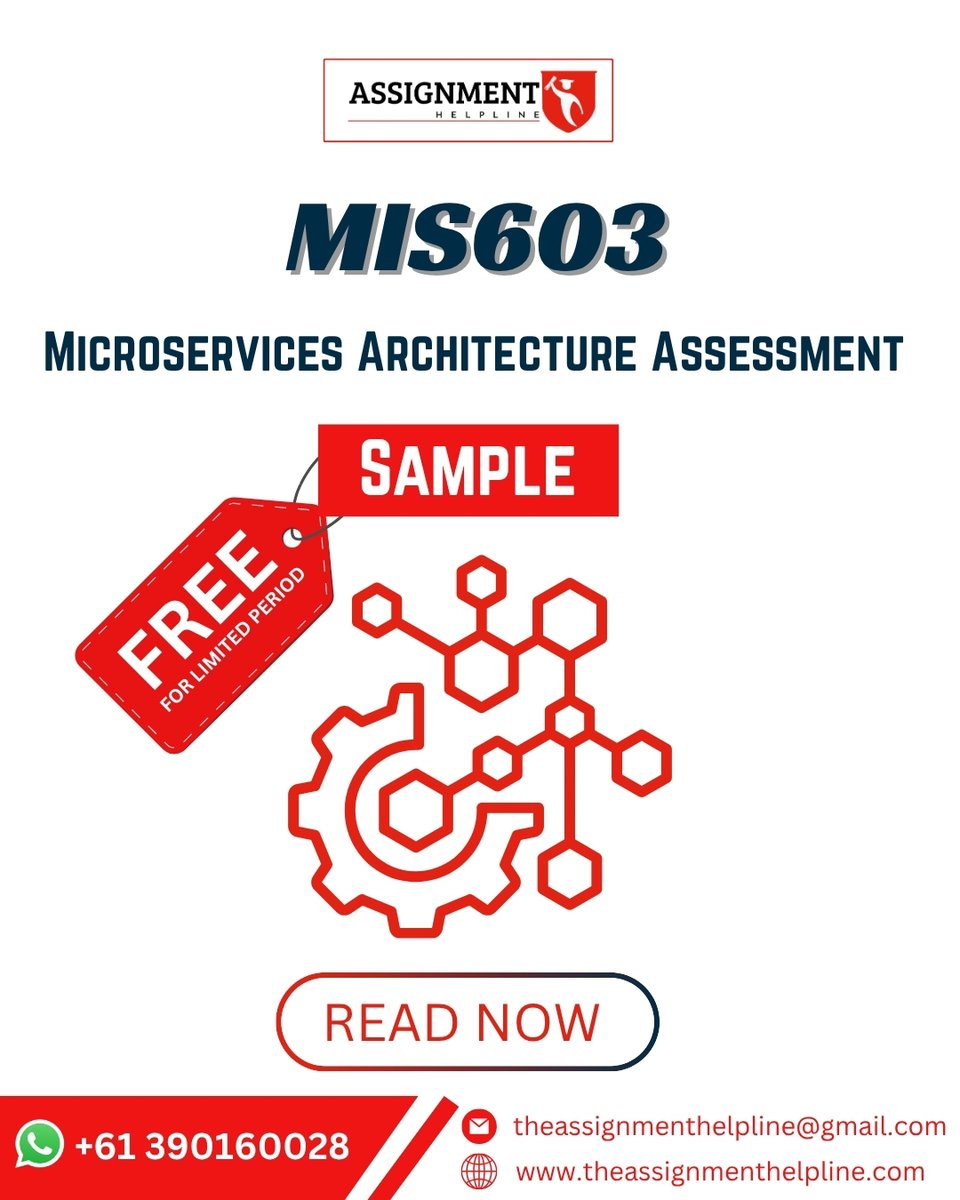 _the_assignment's tweet image. 🚀 Want to ace your MIS603 Microservices Architecture Assessment?
Don’t miss this FREE SAMPLE – available for a limited time!
📖 Tap below to read now:
👉 theassignmenthelpline.com/microservices-…
#MIS603 #MicroservicesArchitecture #AssignmentHelp #FreeSample #StudentSupport