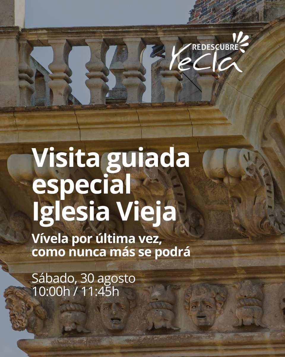 Visita guiada especial Iglesia Vieja. Vívela por última vez, como nunca más se podrá.

📅 Sábado, 30 de agosto.
🕗 10:00h / 11:45h.
📝 Precio: gratuito.
⏳Duración: 1,5 horas.
✅ Accesibilidad practicable.