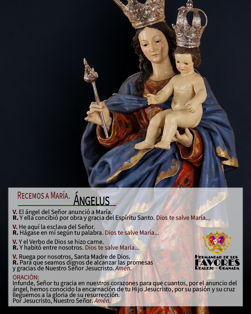 #ÁNGELUS 
 A las 12:00 h te invitamos a rezar el Ángelus a la Santísima Virgen de la Paz y poner en sus manos todas tus plegarias e intenciones.