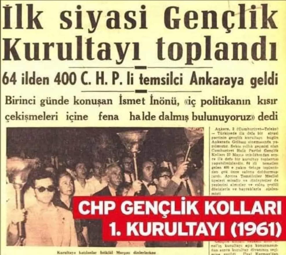 salihcanakbas7's tweet photo. Türkiye devrimlerinin öncüsü Cumhuriyet Halk Partisi’nin; ilerici, özgürlükçü ve sosyal demokrat yapısı içerisinde yetişen gençlerin siyasette etkin ve nitelikli bireyler olmasının önünü açan Gençlik Kolları Kurultayımızın 64. yıl dönümündeyiz. https://t.co/uPJjOHgtbV