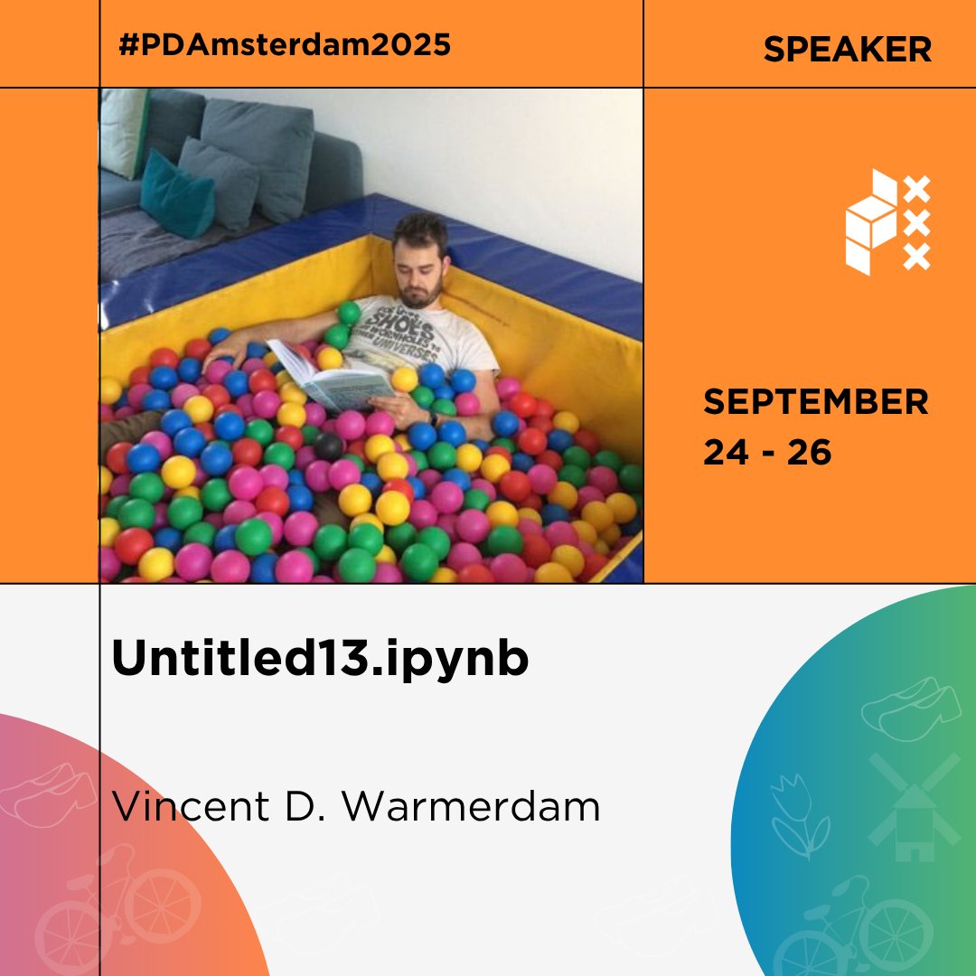 pydataamsterdam's tweet image. What if notebooks could do more? In “Untitled13.ipynb,” Vincent D. Warmerdam explores reactive Python, LLM tooling &amp;amp; WASM-powered notebooks that push the boundaries of exploration. 

Explore the full program: amsterdam.pydata.org/program