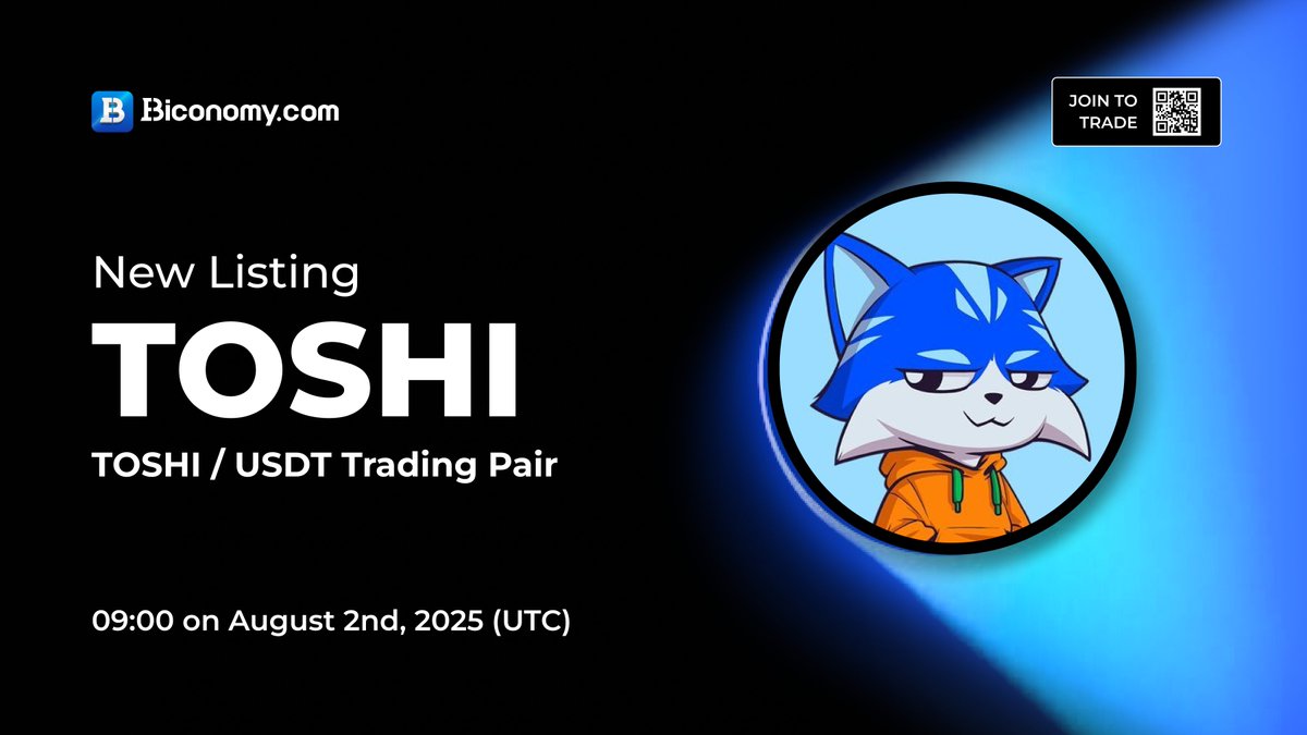 🚀NEW LISTING🔥 $TOSHI https://t.co/egaqT81Snr listed @Toshi_base and  opened the #TOSHI / #USDT trading pair at 09:00 on August 2nd, 2025  (UTC).🔥 About Toshi： 