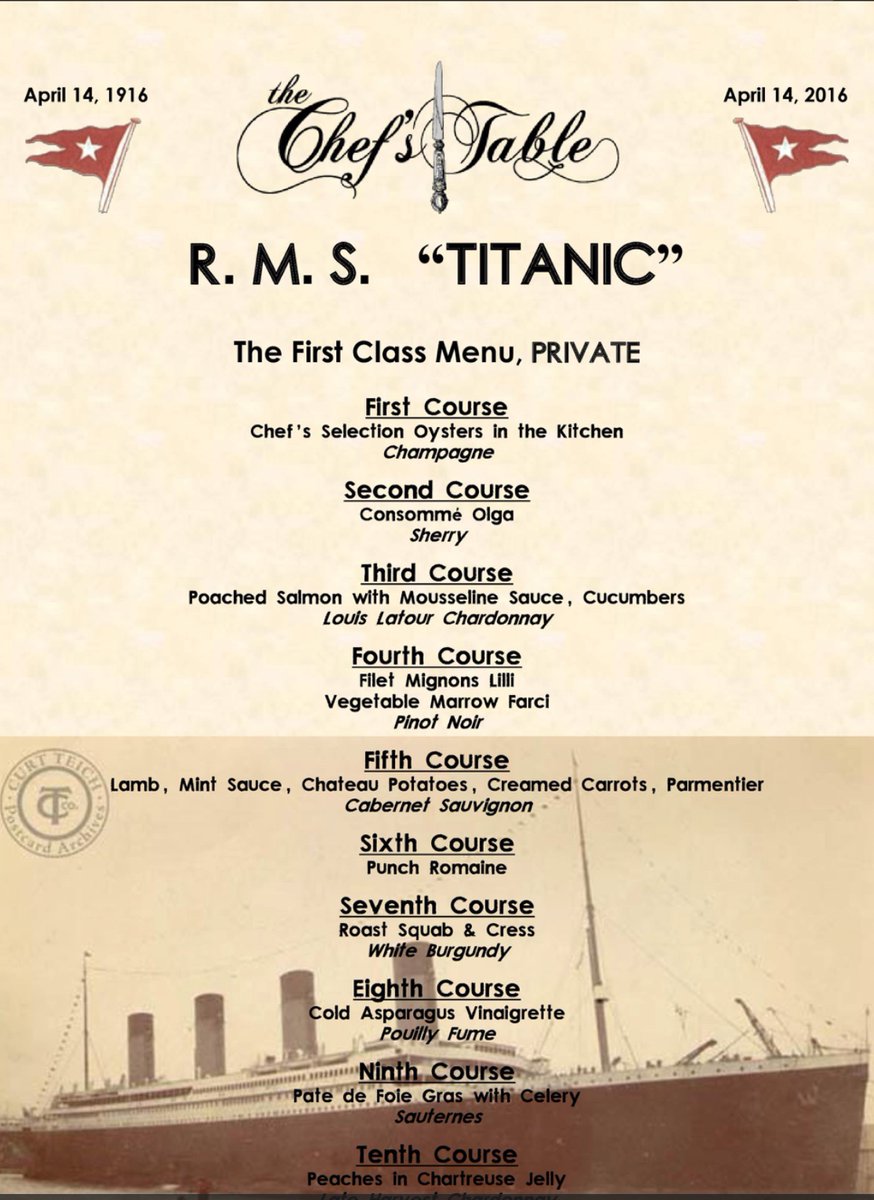 On the Titanic, the poor ate oatmeal, bread and potatoes while the rich ate lamb, beef and salmon.

Somewhere along the way the rich convinced most Americans that they were destined for better health by eating third class food.