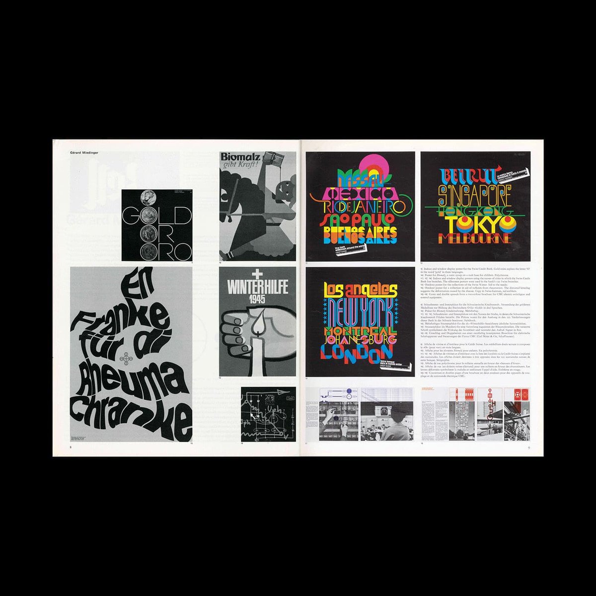 DesignReviewed's tweet image. The work of Gérard Miedinger scanned from Graphis 189, 1977 designreviewed.com/artefacts/grap… #GérardMiedinger #Graphis #graphicdesignhistory