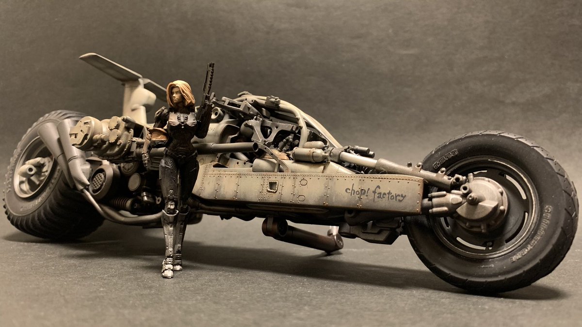 #梅にウグイス単車にライダー