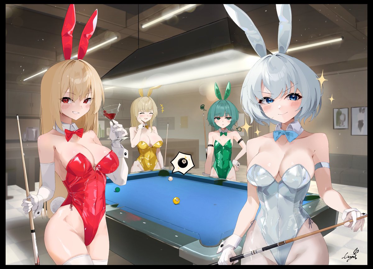🩵「私のショット、ちゃんと見てくれましたか？」

バニーの日なので集合 🎱