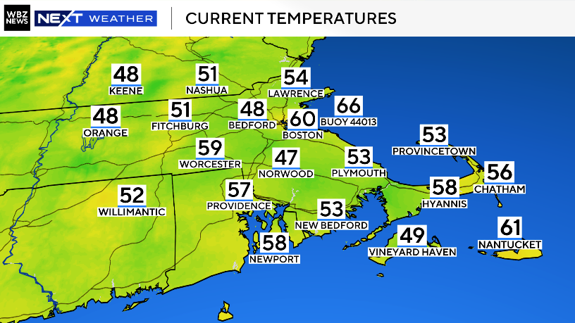 Lexie O'Connor (@lexieoconnorwx) on Twitter photo A STUNNING start to our weekend! Sunrise temps ranging from the 40s in some suburbs to near 60 in Boston and the coast. We're in for a great day with comfortable temps in the 70s and lots of sunshine! <a href="/wbz/">WBZ | CBS News Boston</a> A STUNNING start to our weekend! Sunrise temps ranging from the 40s in some suburbs to near 60 in Boston and the coast. We're in for a great day with comfortable temps in the 70s and lots of sunshine! <a href="/wbz/">WBZ | CBS News Boston</a>