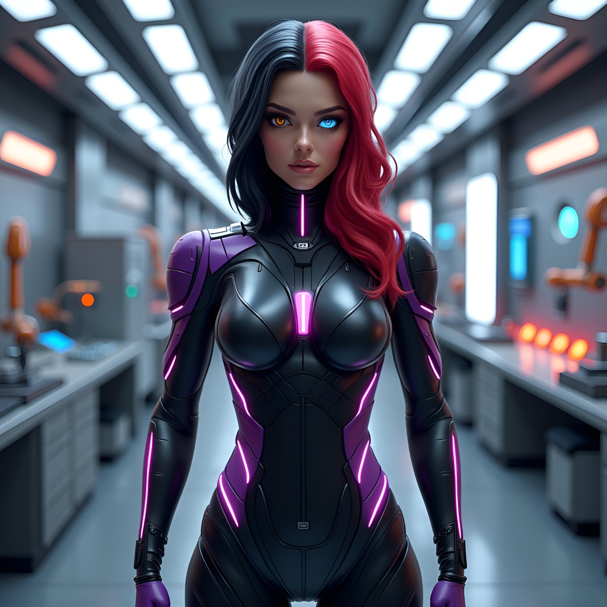 PromptSin's tweet image. Ready to conquer the future in style! 🚀✨ Who’s your favorite sci-fi hero? #CyberVibes #FuturisticFashion