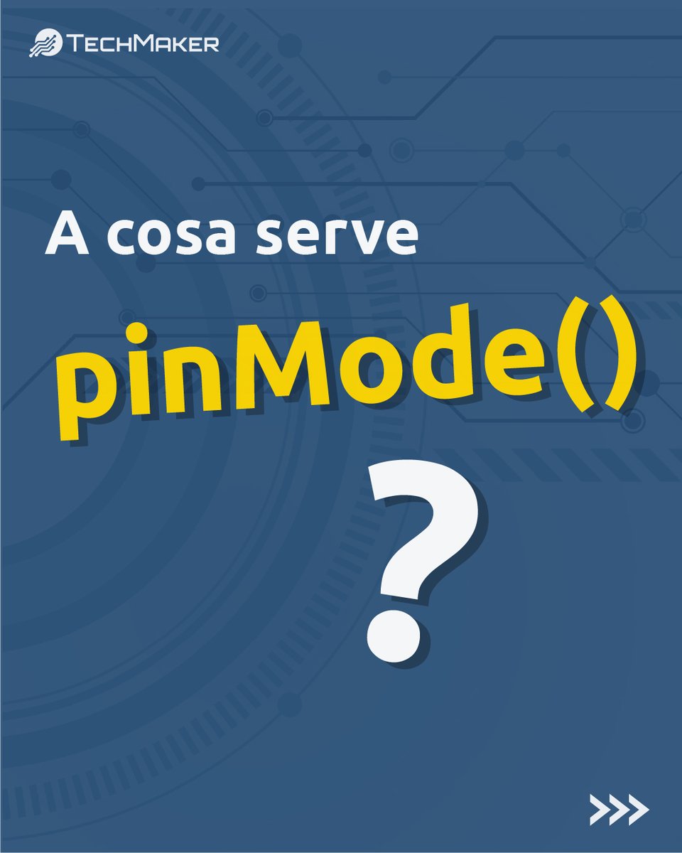 TechMakerIT's tweet image. A cosa serve la funzione pinMode()? 👀
🎯 La funzione pinMode imposta la modalità di un pin come ingresso o uscita.
#TechMaker - Libera la tua #VogliaDiCostruire 
#arduino #elettronica #sketch #codice #programmazione #diy