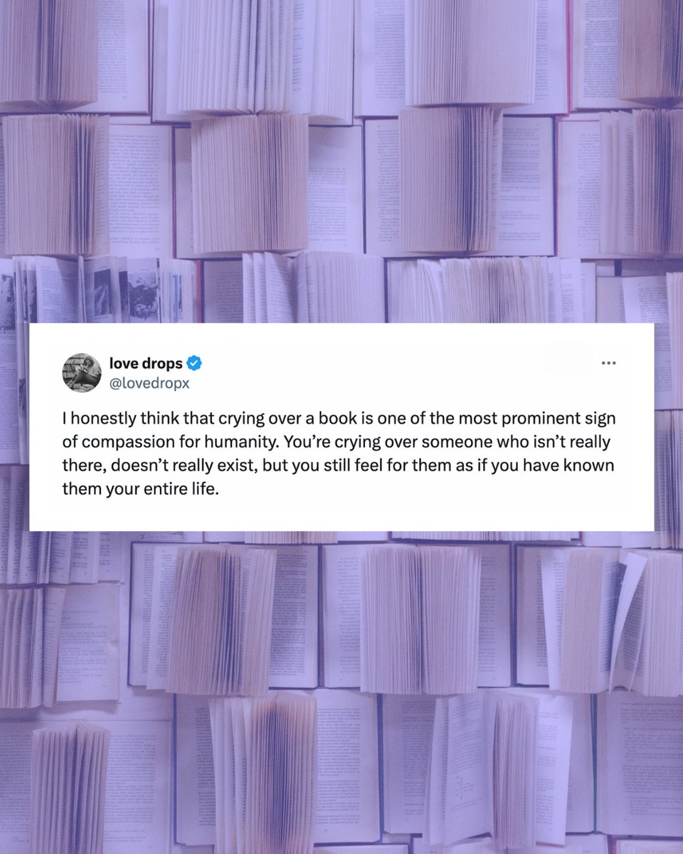 📖💔 We’re not crying, you’re crying!

Crying over a book/audiobook is peak compassion. For us, it’s the ending of Noughts &amp; Crosses and THAT death in The Hunger Games.

What story completely broke you?