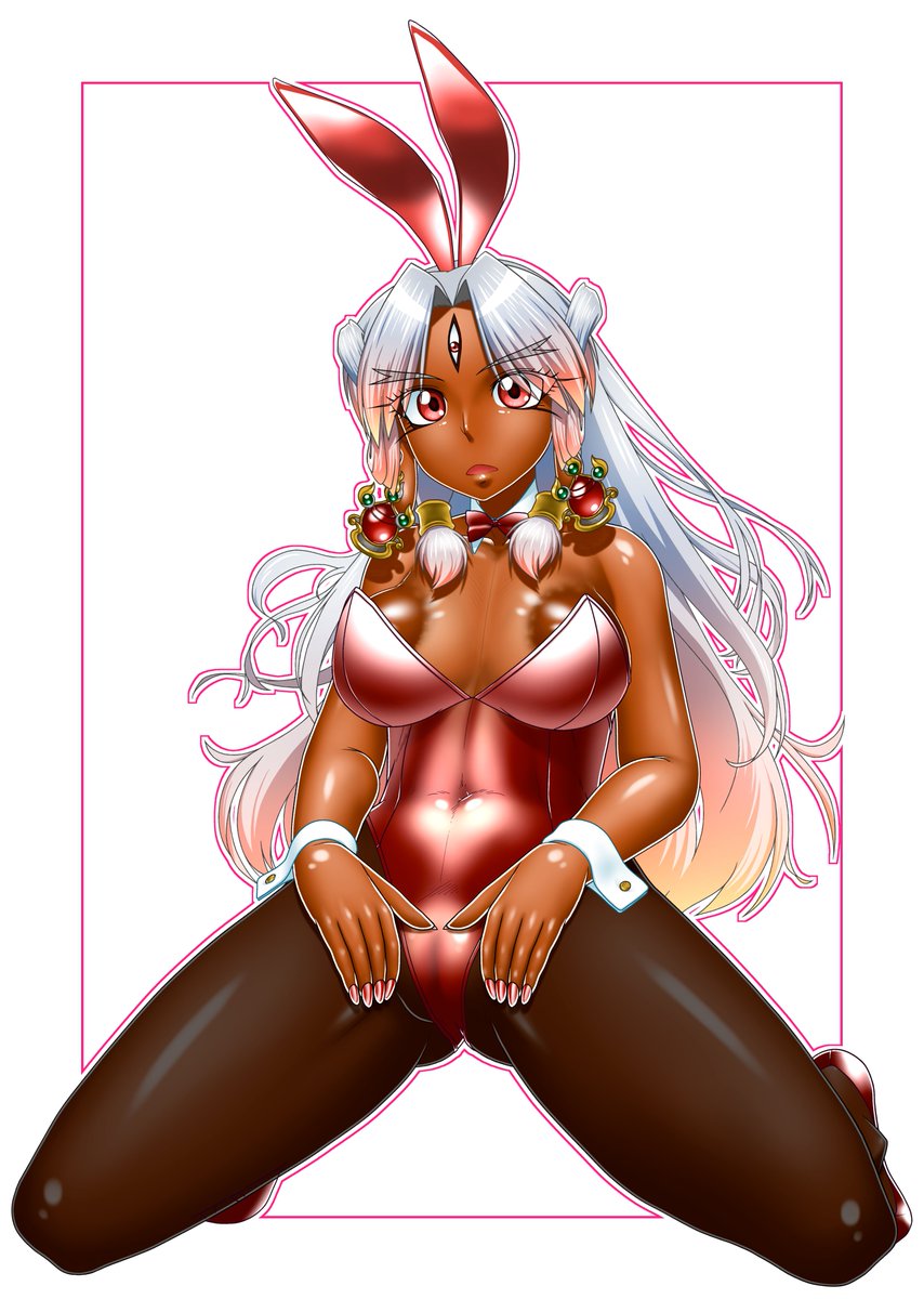 #バニーの日 
過去絵加筆でバニーニテン様
今回レオタードとカフスが描きおろし 