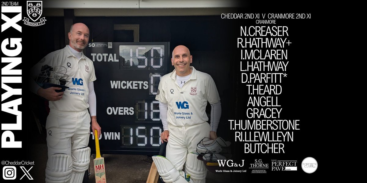 🎉🎉🎉  Vice Presidents Day 🎉🎉🎉

It’s VPs day down at Sharpham Road as the 1st XI host Wiveliscombe. Set to be a great day of cricket so feel free to stop in for a drink!

 2nd XI travel to Cranmore looking to keep their great form this season going.