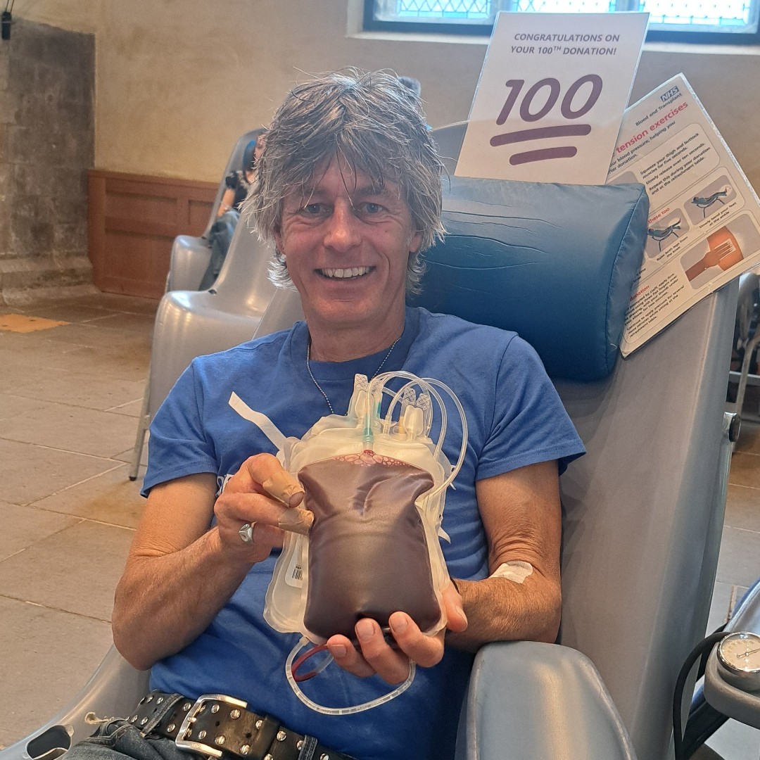 ‘I liken donating blood to a bank account. Unless you put some in how can you rely on there being some there when you need it?’

Meet Robert, who recently made his 100th blood donation! With type B negative blood, he is one of fewer than 20,000 B negative blood donors in England.