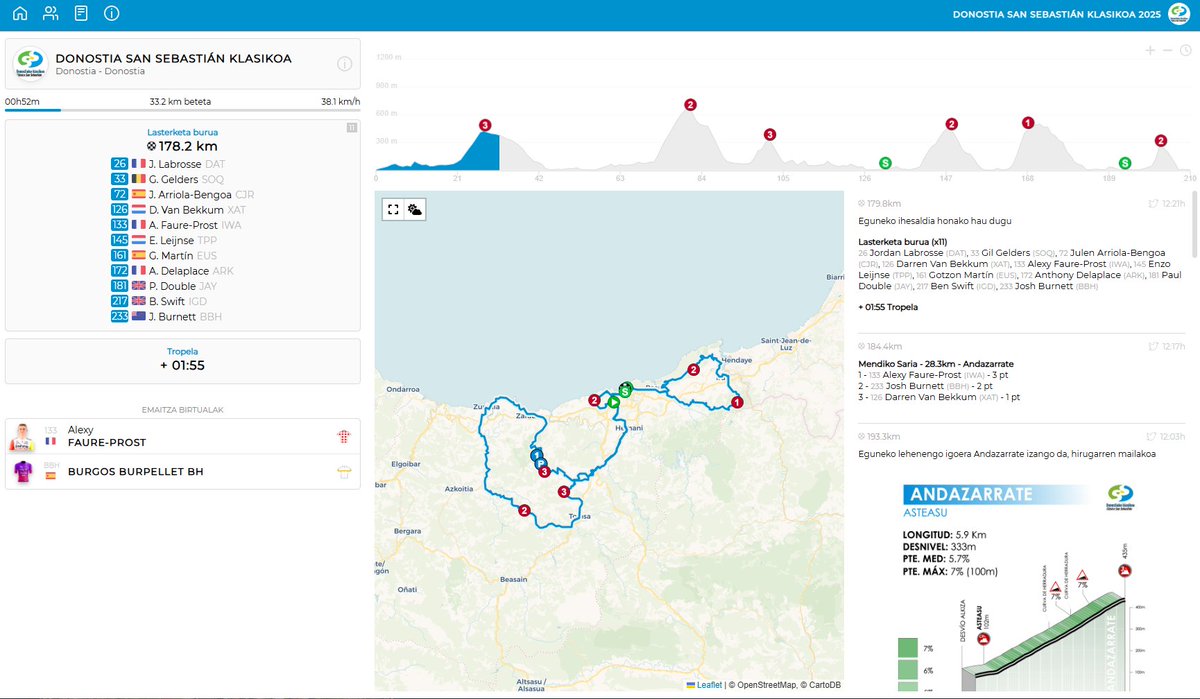 🚴‍♂️ Donostia San Sebastián Klasikoa <a href="/dklasikoa/">Donostiako Klasikoa</a> #Klasikoa2025

📡 Official Race Center: <a href="/helmugacloud/">helmuga.cloud</a>

🔴 ZUZENEAN | DIRECTO | LIVE: racecenter.klasikoa.eus