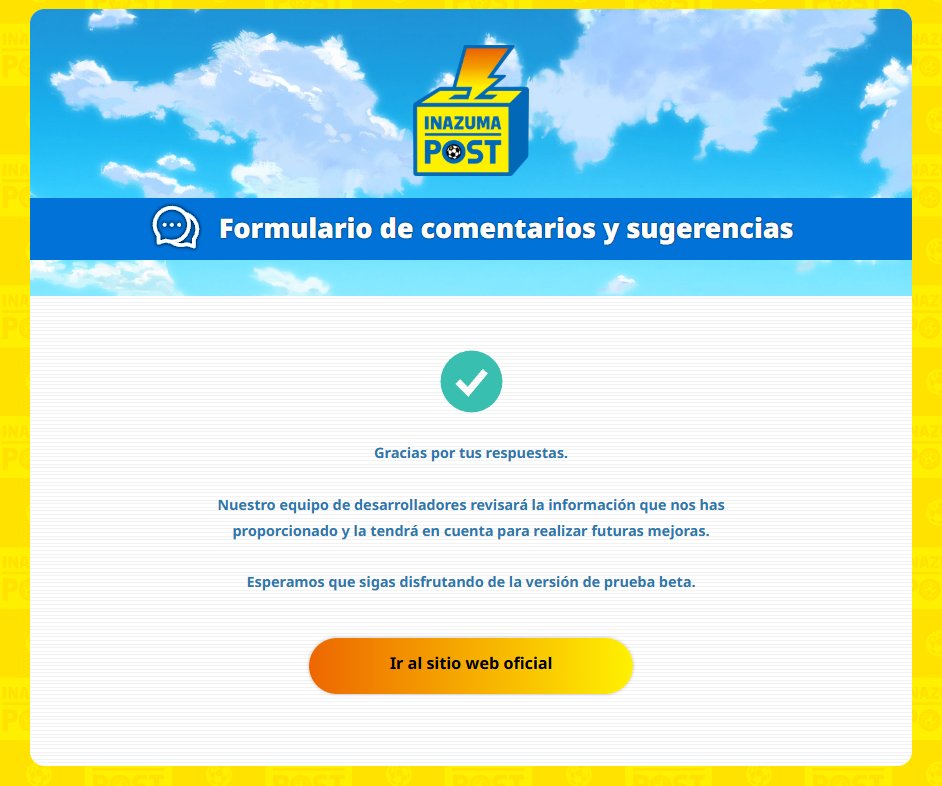 ⚡ELPEKAEMSI⚡ (@thepkamc) on Twitter photo Como fans de Inazuma hay que intentar que den una recompensa real por el retraso y no solo un diglett con skin de Mark Evans.
La reapertura de la Beta sería un buen punto de partida.
<a href="/LEVEL5_times/">レベルファイブ</a> <a href="/inazuma_project/">イナズマイレブン公式</a> <a href="/InazumaSeries/">Inazuma Eleven Series</a> <a href="/AkihiroHino/">日野晃博</a>
#WeDeserveMoreVR Como fans de Inazuma hay que intentar que den una recompensa real por el retraso y no solo un diglett con skin de Mark Evans.
La reapertura de la Beta sería un buen punto de partida.
<a href="/LEVEL5_times/">レベルファイブ</a> <a href="/inazuma_project/">イナズマイレブン公式</a> <a href="/InazumaSeries/">Inazuma Eleven Series</a> <a href="/AkihiroHino/">日野晃博</a>
#WeDeserveMoreVR