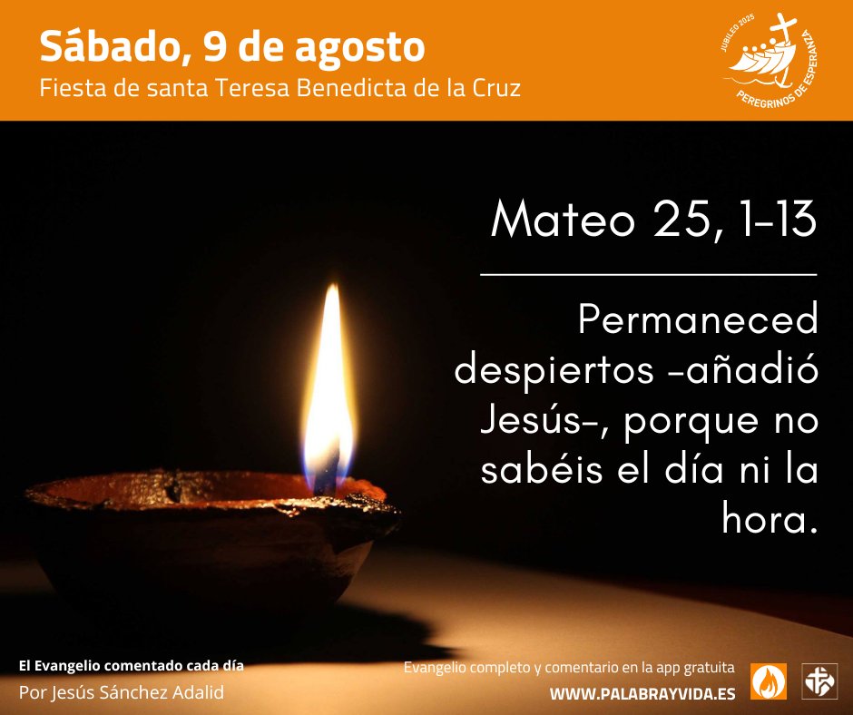 🪔 Reflexiona sobre tu vida espiritual. ¿Estás verdaderamente preparado para recibir a Cristo? Pide la gracia de vivir vigilante, con tu lámpara encendida y el corazón lleno del Espíritu Santo (Jesús S. Adalid).

#EvangelioDelDía #EvangelioDeHoy #PalabrayVida