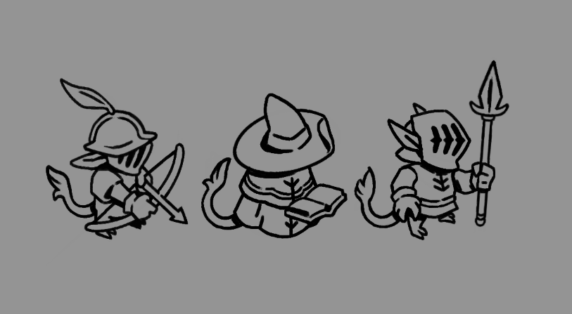 EDesmodus's tweet image. Working on a game for the #GMTKJam ! Our 3 heroes are ready for an adventure !