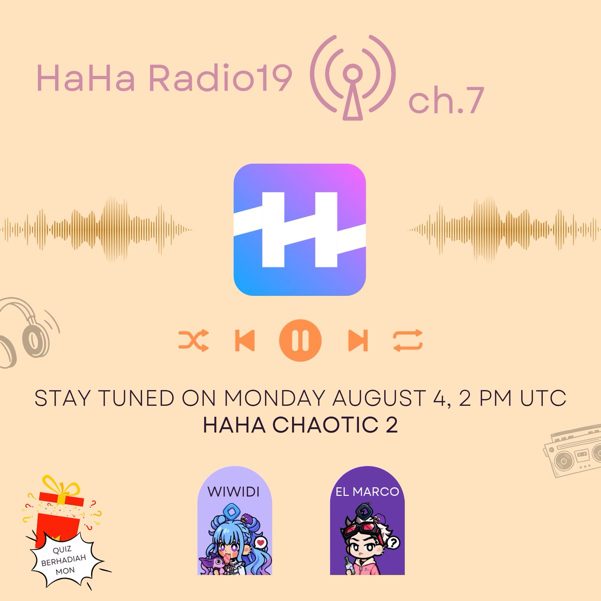 Ghaha
Haha Radio 19 FM On Air 
We are back Wiwidi and <a href="/ElMarco404/">EL Marco</a> 

Been grinding day and night, followed all the rules, replied GM every morning…
But when the list dropped: “Sorry, you’re not eligible.”

Heartbreak isn’t just about love.
Sometimes, Web3 hits harder.

Tune in to