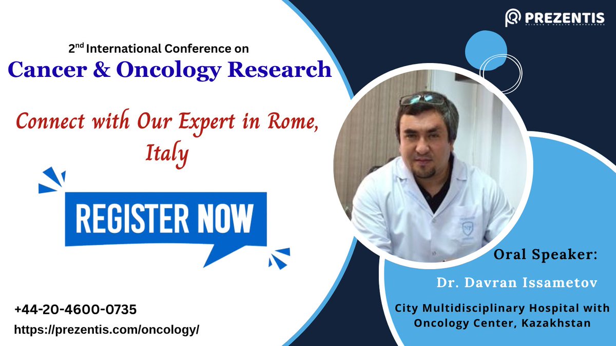 Call for Abstract –#Oncology2025 in Rome, Italy
Be part of a transformative event in cancer &amp; oncology research!
prezentis.com/oncology/
#Thyroidcancer #prostatecancer #cancerpathology #oncogenes #Hematology #colorectalcancer #tumor #oncologynursing #crevicalcancer #epidemiology