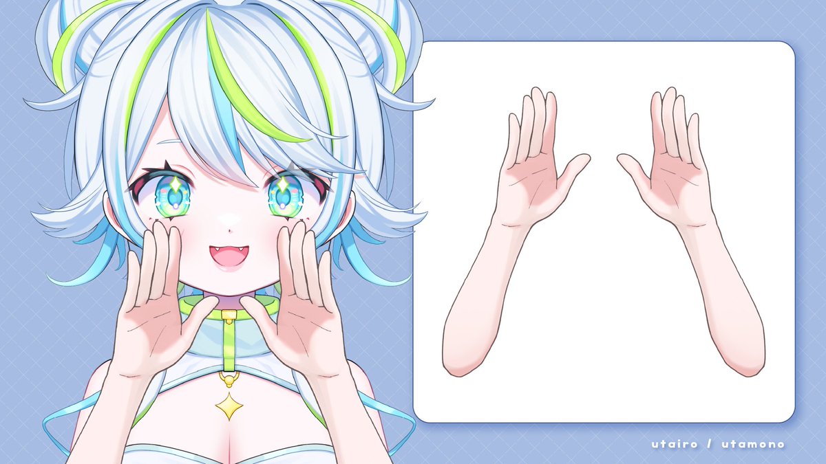 utairo_works's tweet image. 🌟⋱新着フリー素材 ⋰🌟
　
おーいをするポーズの手のイラスト素材を追加しました!!
いいね&amp;amp;リポストいただけると嬉しいです🥳
　
▶︎utamono.com/hand_75/
　
モデルのご協力：n0p1様（@___n0p1）
　
#Vtuber素材 #フリー素材 #配信素材 #手素材 #サムネ素材