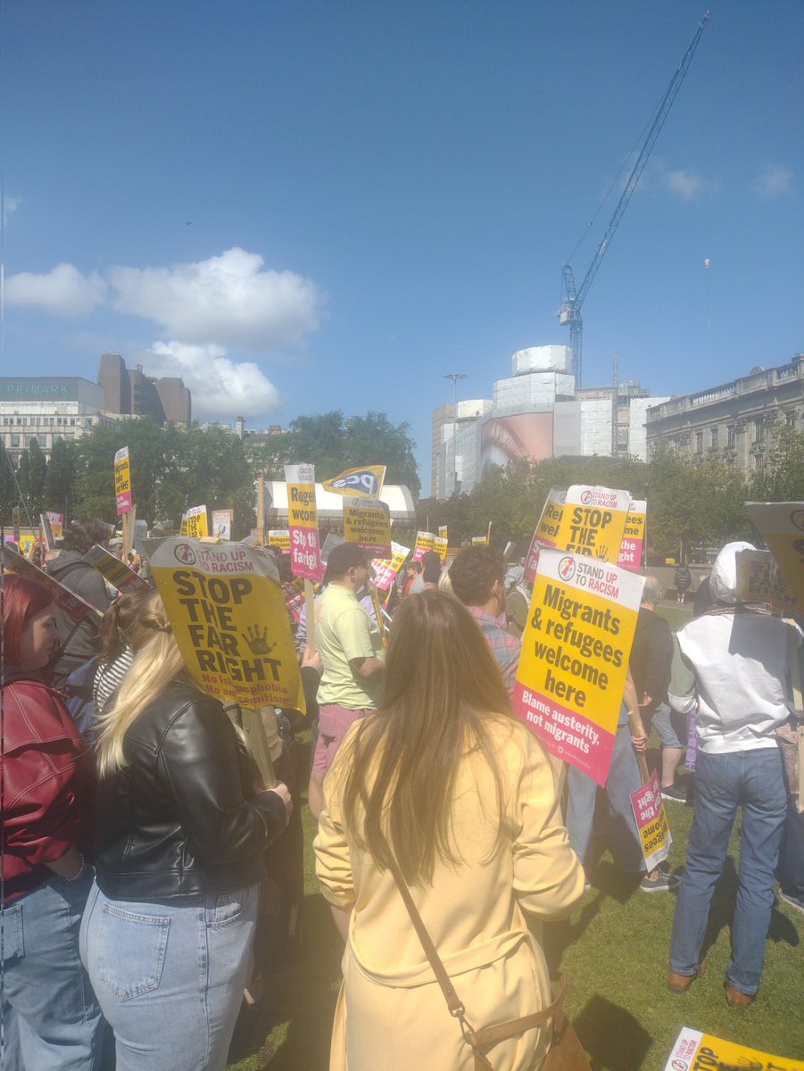 This is Manchester. Fascists not getting into Piccadilly Gardens.