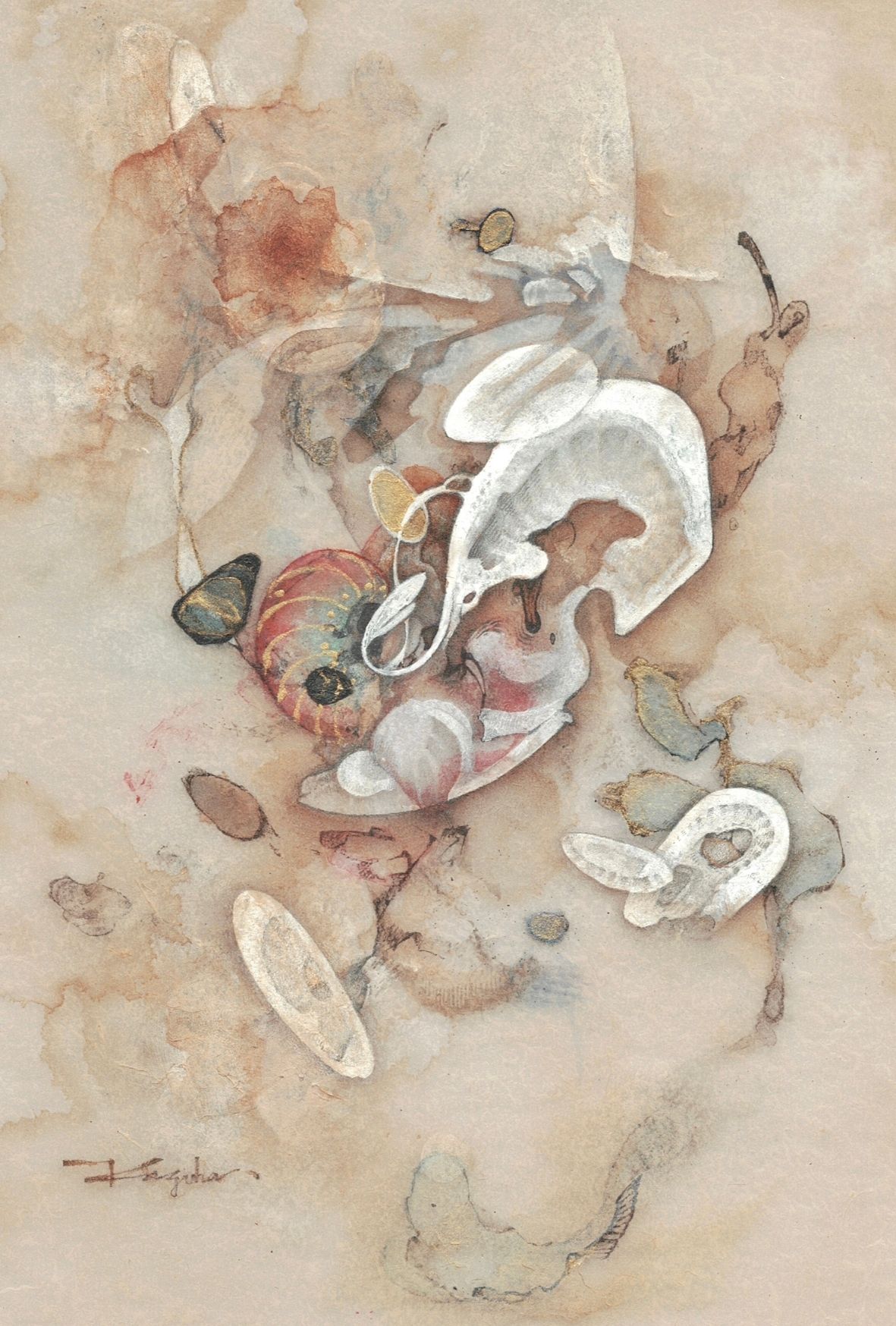 山根元吾郎 あけび 水墨画 植物の果実 不忍画廊|SHINOBAZU GALLERY on X: