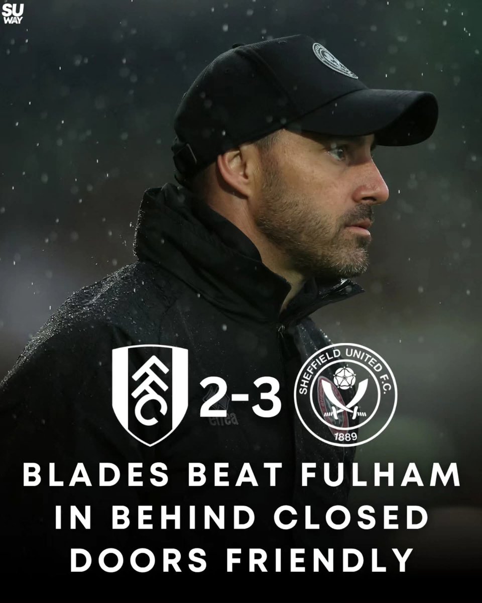 Sheffield United have beaten Fulham 3-2 in a behind closed doors friendly which lasted 120 minutes.

Goals
⚽️ Smith Rowe
⚽️ Jimenez

⚽️ Cannon pen
⚽️ Barry pen
⚽️ O'Hare AET