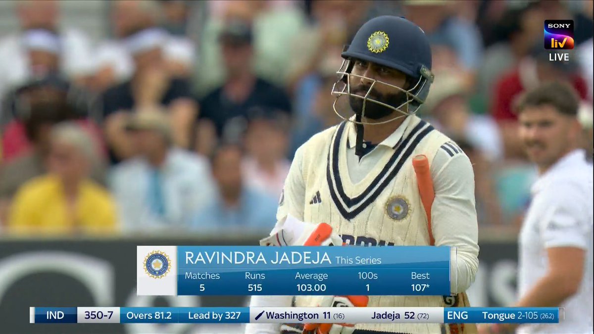 RAVINDRA JADEJA HAS MOST FIFTY PLUS SCORES IN THIS SERIES. 🤯

- A crazy feat for someone who bats in the lower middle order. 🫡