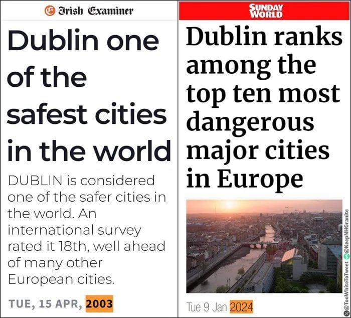 11 years apart. This is how fast mass migration can destroy a city.