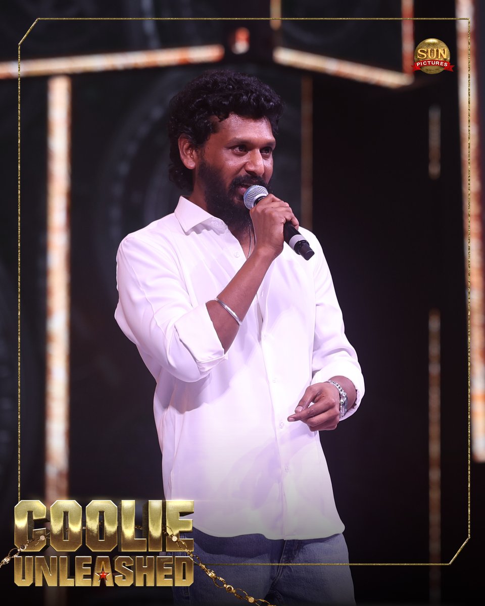 Sun Pictures (@sunpictures) on Twitter photo The captain Loki is about to share his experience from #Coolie world!🔥 #CoolieUnleashed ✨
<a href="/rajinikanth/">Rajinikanth</a> <a href="/Dir_Lokesh/">Lokesh Kanagaraj</a> <a href="/anirudhofficial/">Anirudh Ravichander</a> #AamirKhan <a href="/iamnagarjuna/">Nagarjuna Akkineni</a> <a href="/nimmaupendra/">Upendra</a> #SathyaRaj #SoubinShahir <a href="/shrutihaasan/">shruti haasan</a> #Coolie #CoolieFromAug14 The captain Loki is about to share his experience from #Coolie world!🔥 #CoolieUnleashed ✨
<a href="/rajinikanth/">Rajinikanth</a> <a href="/Dir_Lokesh/">Lokesh Kanagaraj</a> <a href="/anirudhofficial/">Anirudh Ravichander</a> #AamirKhan <a href="/iamnagarjuna/">Nagarjuna Akkineni</a> <a href="/nimmaupendra/">Upendra</a> #SathyaRaj #SoubinShahir <a href="/shrutihaasan/">shruti haasan</a> #Coolie #CoolieFromAug14