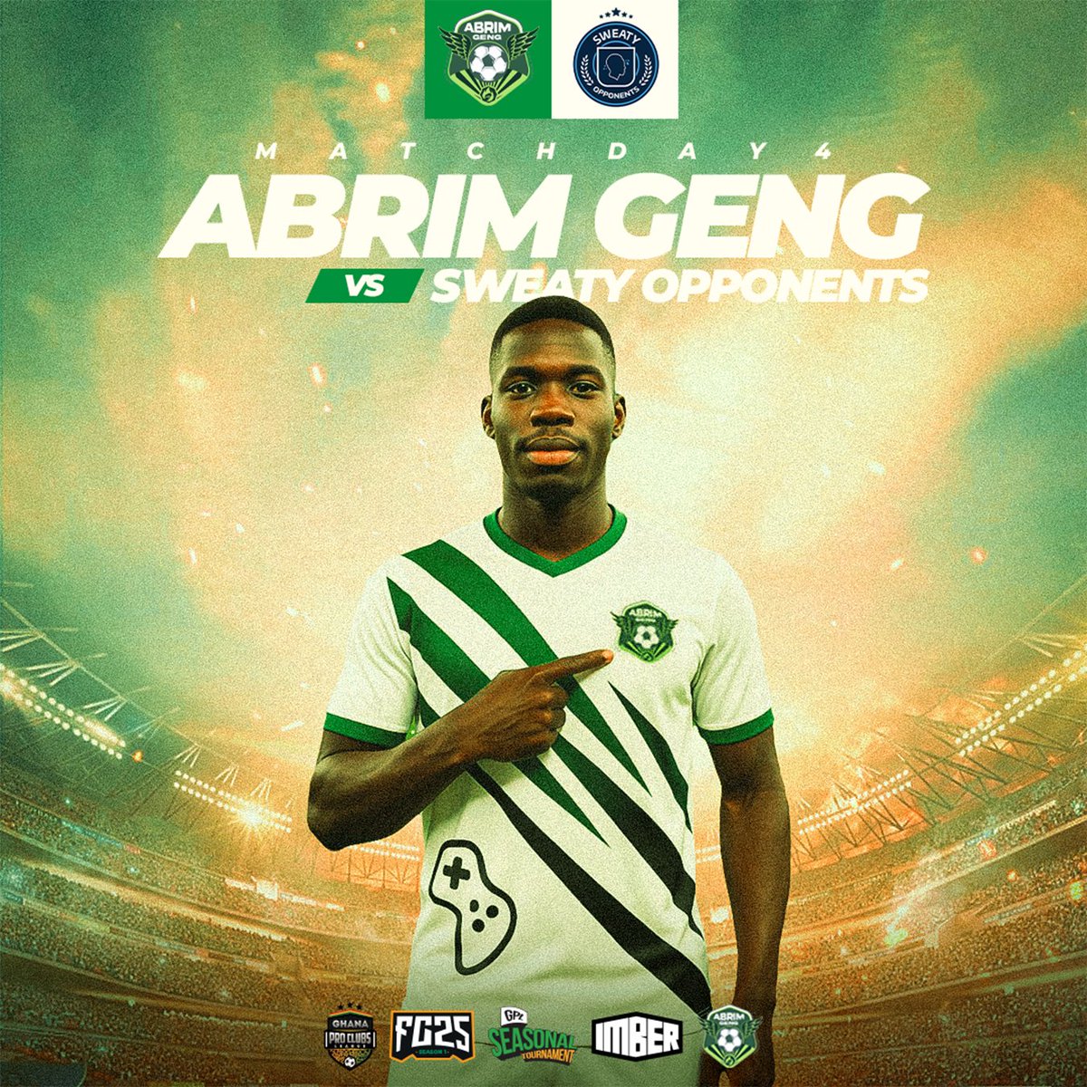 🟢🔥 MATCHDAY: ABRIM GENG FC vs SWEATY
📍 Hell’s Kitchen (Home Turf)
🕙 10PM GMT
Last season’s pain fuels tonight’s fire.
We defend The Kitchen with fury.
We finish with pride.

💬 "In our kitchen, you sweat for survival."

#AbrimGengFC #GPL #EAFC25 #NoMercy #MatchdayVibes