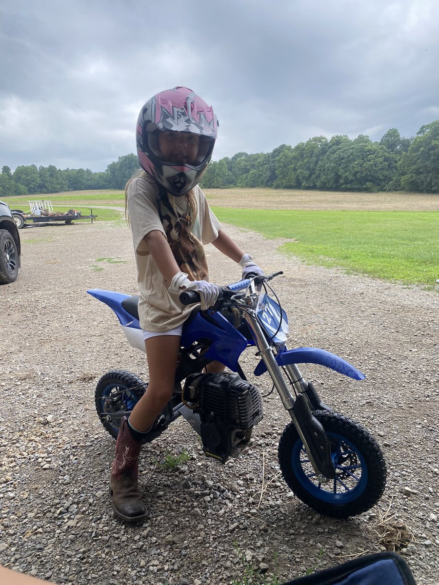 And our 7yo rips it on a dirt bike 🥹