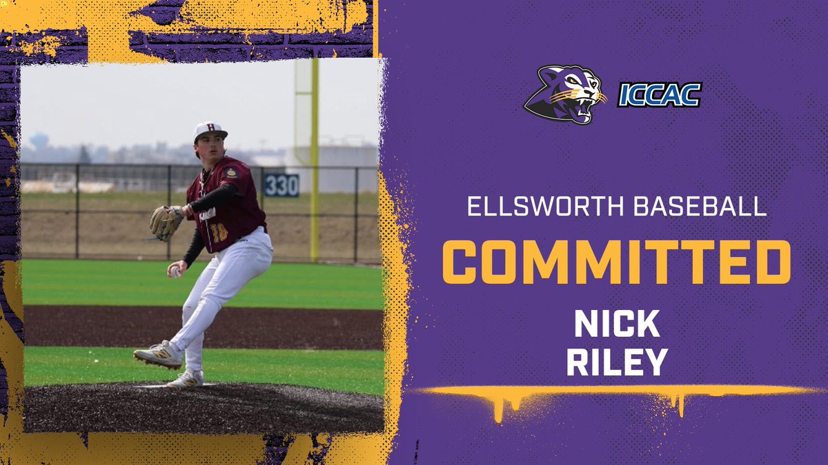Nick Riley (@nickriley2026) on Twitter photo Excited to announce my verbal commitment to Ellsworth CC. I’d like to thank my family,coaches, and teammates for the support throughout the process. #rollpanthers <a href="/ReeceAnderson22/">Reece Anderson</a> <a href="/CoopB19/">Cooper Beving</a> <a href="/ECCPanthersBB/">ECC BASEBALL</a> <a href="/TylerMitzel/">Tyler Mitzel</a> <a href="/Grind2024/">Grind Athletics</a> <a href="/krisregas/">Kris Regas, CSCS</a> <a href="/HBA57032/">Harrisburg Baseball</a>
<a href="/ICCACSports/">ICCAC Sports</a> <a href="/PBDakotas/">Prep Baseball Dakotas</a> Excited to announce my verbal commitment to Ellsworth CC. I’d like to thank my family,coaches, and teammates for the support throughout the process. #rollpanthers <a href="/ReeceAnderson22/">Reece Anderson</a> <a href="/CoopB19/">Cooper Beving</a> <a href="/ECCPanthersBB/">ECC BASEBALL</a> <a href="/TylerMitzel/">Tyler Mitzel</a> <a href="/Grind2024/">Grind Athletics</a> <a href="/krisregas/">Kris Regas, CSCS</a> <a href="/HBA57032/">Harrisburg Baseball</a>
<a href="/ICCACSports/">ICCAC Sports</a> <a href="/PBDakotas/">Prep Baseball Dakotas</a>