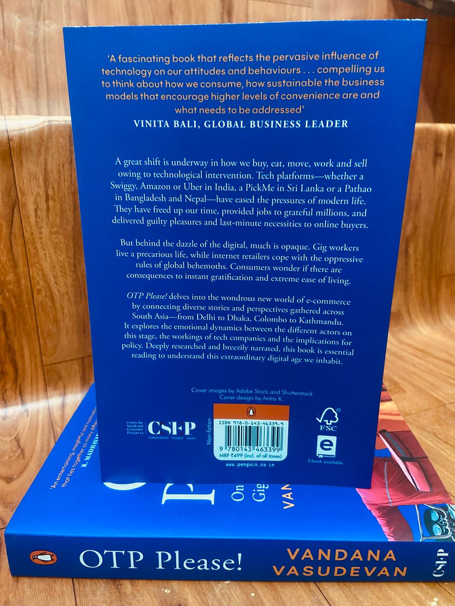 Padhega India (Bodhi Tree Knowledge Services) (@padhegaindia_) on Twitter photo Presenting the much talked about book: OTP Please! Online Buyers, Sellers and Gig Workers in South Asia by Vandana Vasudevan (<a href="/vandanawriter/">Vandana Vasudevan</a>), published by <a href="/PenguinIndia/">Penguin India</a>.
#BuyOriginal 💮 #BuyFromPI
Order 👉padhegaindia.in/product/otp-pl… Presenting the much talked about book: OTP Please! Online Buyers, Sellers and Gig Workers in South Asia by Vandana Vasudevan (<a href="/vandanawriter/">Vandana Vasudevan</a>), published by <a href="/PenguinIndia/">Penguin India</a>.
#BuyOriginal 💮 #BuyFromPI
Order 👉padhegaindia.in/product/otp-pl…