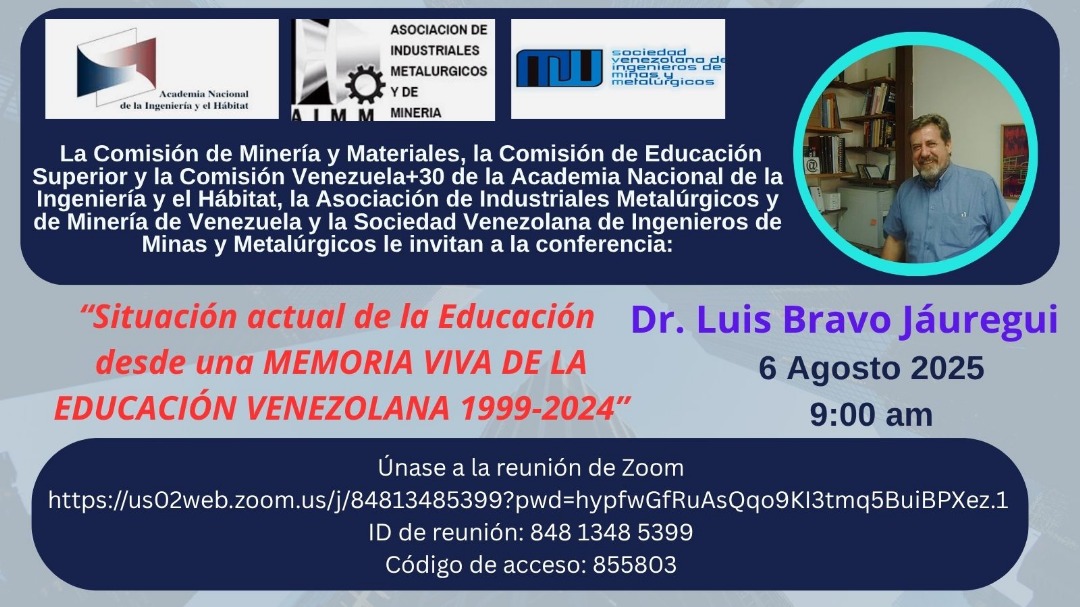 FORO: Situación actual de la educación, desde una memoria viva de la educación venezolana 1999-2024.
6 de agosto
9:00am
Allí encuentras el enlace para la conexión💻
⬇️