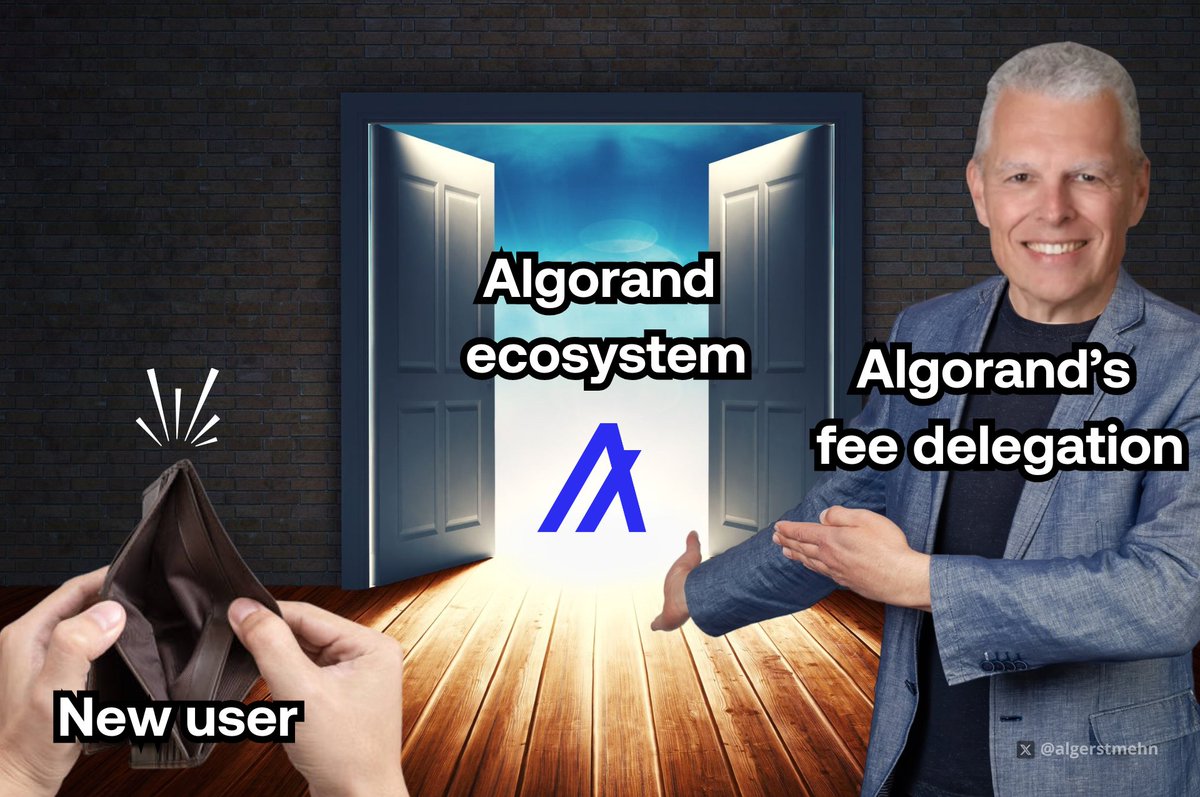 Ⱥlex | france.algo 🇫🇷 (@algerstmehn) on Twitter photo Fee delegation on Algorand is definitely a total game changer for onboarding tons of new users on-chain!
People no longer need to own any $ALGO to interact with a dApp, zero friction! 🤯
IMO, this is insanely exciting for what's next, and it's only possible thanks to Algorand's Fee delegation on Algorand is definitely a total game changer for onboarding tons of new users on-chain!
People no longer need to own any $ALGO to interact with a dApp, zero friction! 🤯
IMO, this is insanely exciting for what's next, and it's only possible thanks to Algorand's