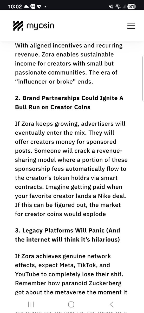 <a href="/js_horne/">jacob</a> I'm working on this idea 2 Brand Partnership. But unfortunately the Zora Embedded wallet on Privy is read only for cross wallet app. Any chance Zora will open up cross wallet on Privy?
