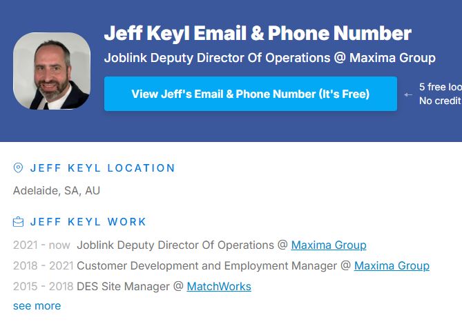 Meet Jeff Keyl everyone. Jeff didn't like a piece I wrote about Ken Hinkley, so he picked another post of mine to tell me I should have died instead of my elder brother Steve. Hope people understand I'm not copping that, so here's the screenshot, along with Jeff's work details.