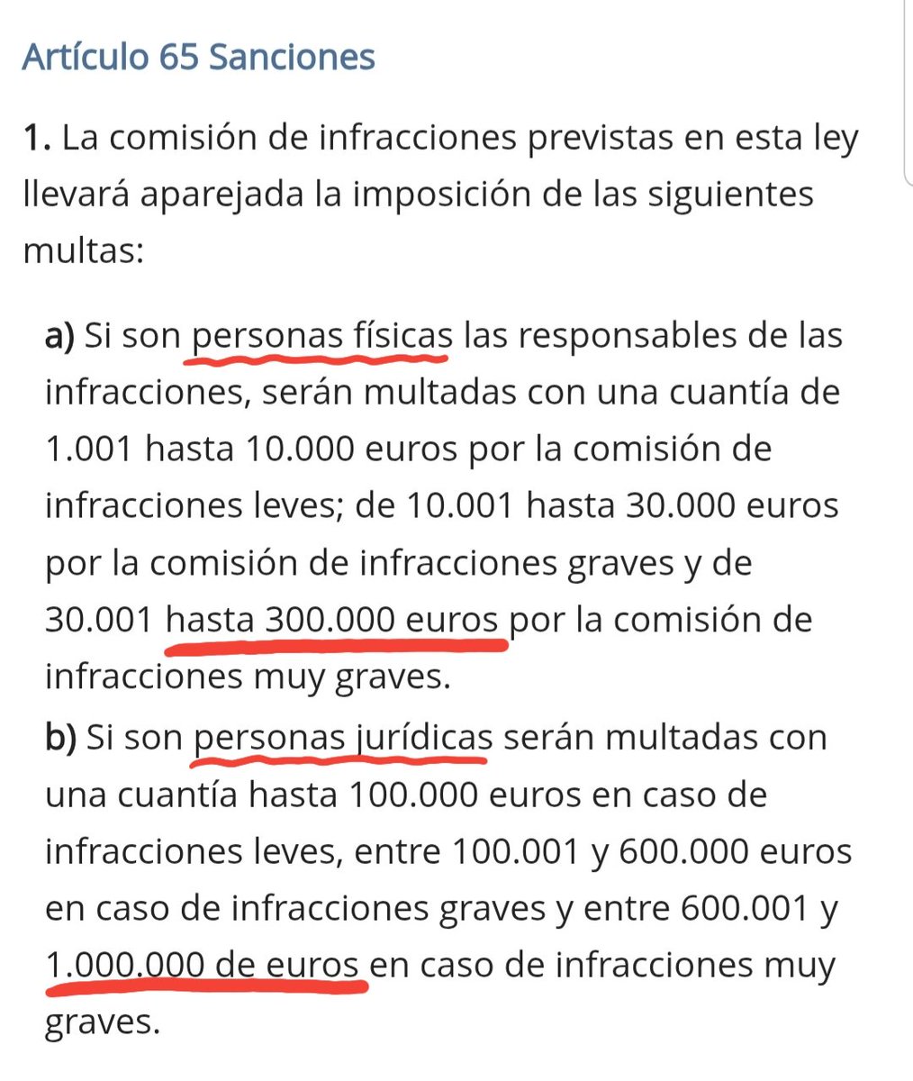 Marisa 🎋 (@_marisamm) on Twitter photo <a href="/ElSenala/">ElQueSeñalaConElDedo</a> <a href="/AlbertComelles/">Albert Comellas 1970</a> <a href="/reesyarees/">Movimiento Estatal Educadoras/es Sociales en Lucha</a> <a href="/RakelPn/">rakel_pn</a> <a href="/JPICONS/">JAVIER PICON</a> 🔥 Sanciones hasta 300.000 eur a personas físicas.🔝
🔥🔥 Y 1.000.000 eur personas jurídicas.
Pero prefieren dar impunidad y que sigan represaliando gratis (y a costa de los contribuyentes). <a href="/ElSenala/">ElQueSeñalaConElDedo</a> <a href="/AlbertComelles/">Albert Comellas 1970</a> <a href="/reesyarees/">Movimiento Estatal Educadoras/es Sociales en Lucha</a> <a href="/RakelPn/">rakel_pn</a> <a href="/JPICONS/">JAVIER PICON</a> 🔥 Sanciones hasta 300.000 eur a personas físicas.🔝
🔥🔥 Y 1.000.000 eur personas jurídicas.
Pero prefieren dar impunidad y que sigan represaliando gratis (y a costa de los contribuyentes).