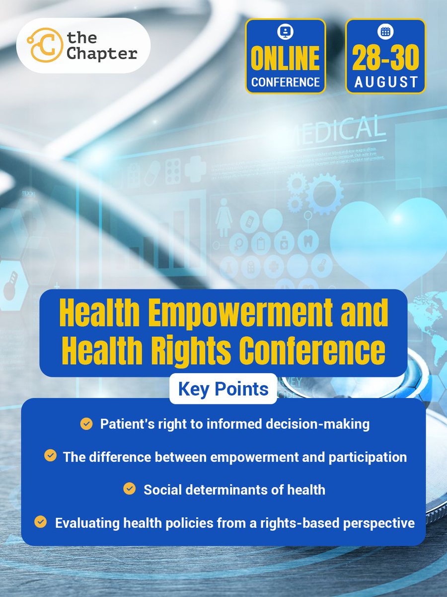 🎯 Does the patient have the right to decide?
And what is your role, as a healthcare professional, in patient empowerment?

In the Health Empowerment and Health Rights Conference, we explore the core principles of health empowerment and patient rights — through legal, social, and