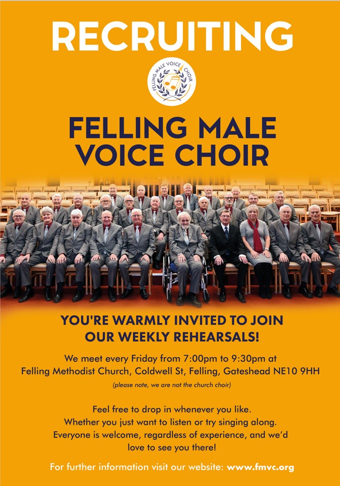 Felling Male Voice Choir (@choirfelling) on Twitter photo 🎤 Know someone who sings in the shower like it's Wembley? Send them our way. #JoinFMVC 🎤 Know someone who sings in the shower like it's Wembley? Send them our way. #JoinFMVC