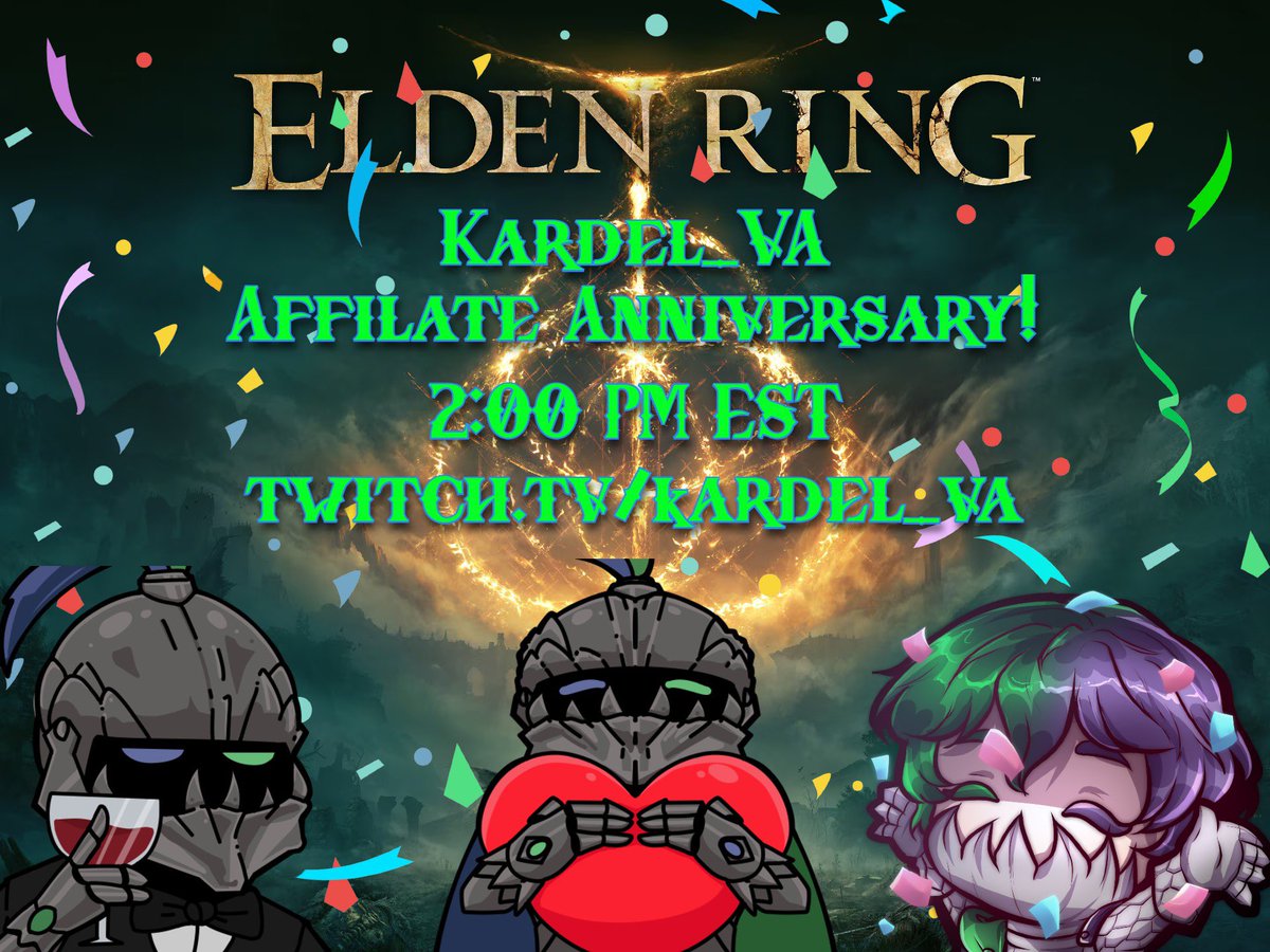 ⚔️Mornin Mornin⚔️

TODAY IS THE DAY! 

At 2:00 PM EST, I’m celebrating my Affiliate Anniversary with the game that inspired my design and my character as a whole!

ELDEN RING! 

Hope to see you there!

⛓️Link Below⛓️