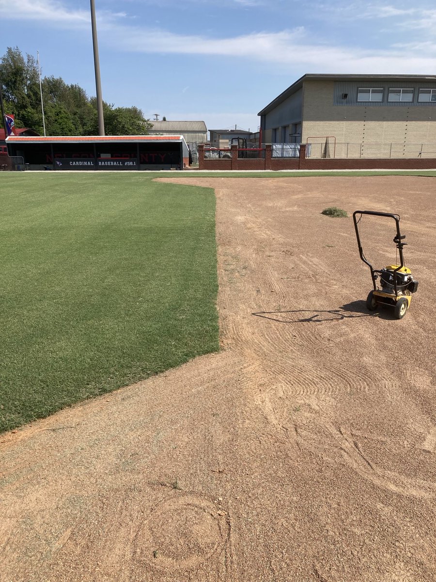 Great day to do a little infield edging at Nelson Co HS.
