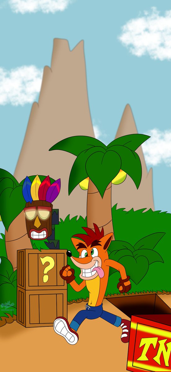 Decided to draw Crash again after all these years.

#CrashBandicoot #Fanart
